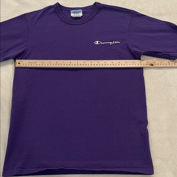 Champion Classic Deep Purple Logo Tee, Size Medium. - Picture 3 of 7